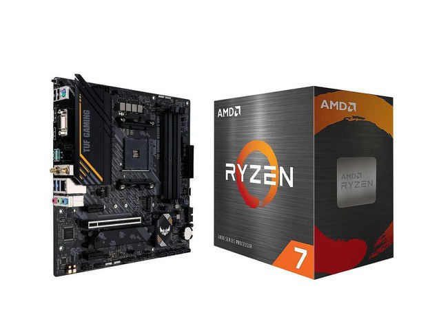 ASUS TUF GAMING B550M-E WIFI Motherboard and AMD Ryzen 7 5700X Processor Bundle: $521.45