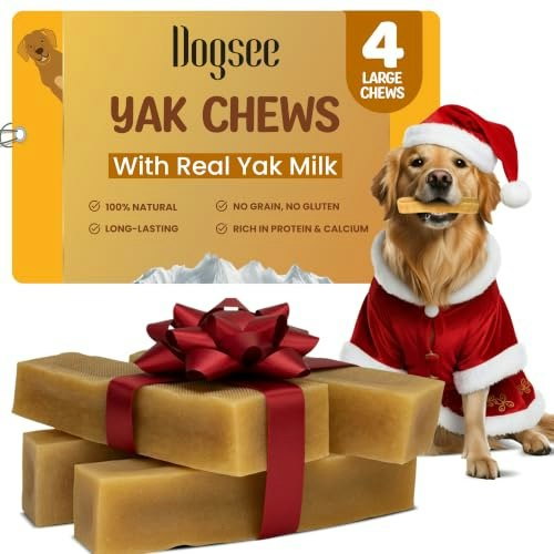 Dogsee Large Yak Chews 4-Pack: $18.61