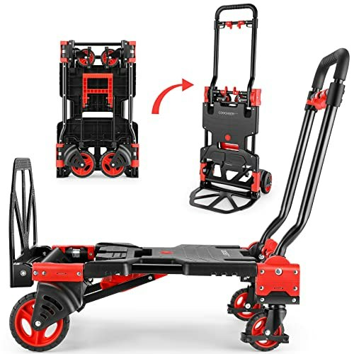 Folding Hand Truck Dolly 330lb Convertible Moving Cart: $97.74
