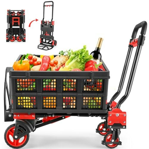 Folding Hand Truck Dolly and Basket Set: $118.99