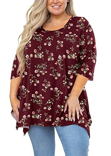 AusLook Women's 3/4 Sleeve Floral Tunic Top: $12.74 AusLook Women's 3/4 Sleeve Floral Tunic Top: $12.74