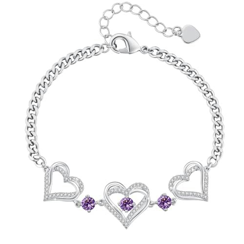 CDE Love Heart Birthstone Bracelet: $42.49