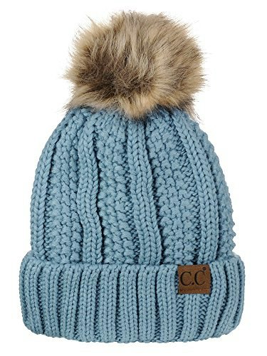 C.C Thick Cable Knit Fleece Lined Beanie: $21.24 C.C Thick Cable Knit Fleece Lined Beanie: $21.24