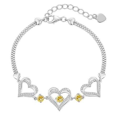 CDE Love Heart Birthstone Bracelet: $42.49
