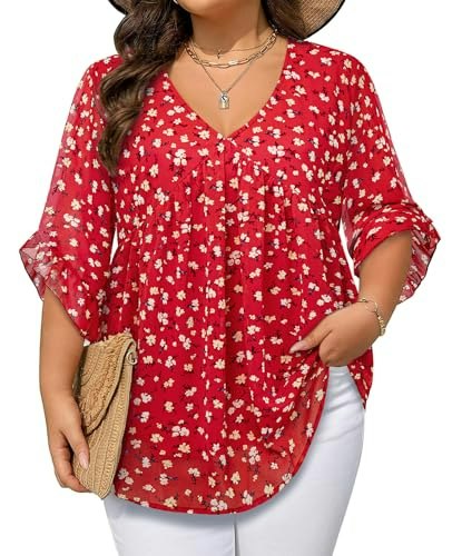 Women's Plus Size V-Neck Peplum Blouse: $22.94 Women's Plus Size V-Neck Peplum Blouse: $22.94