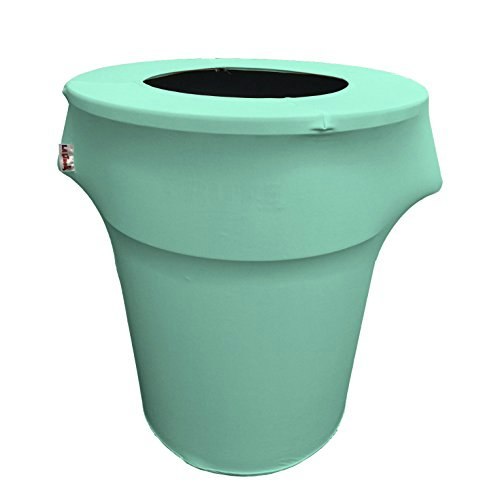 LA Linen 44-Gallon Stretch Spandex Fitted Trash Can Cover: $18.38
