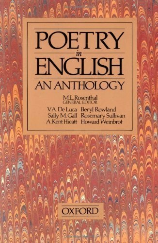 Poetry in English: An Anthology: $20.67 Poetry in English: An Anthology: $20.67