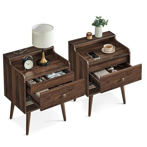 Vasagle Miranta Mid-Century Nightstand 2-Pack: $109.70