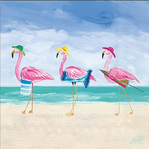 IHR 5" x 5" Beach Flamingos 3-Ply Paper Napkins 20-Count: $6.61 IHR 5" x 5" Beach Flamingos 3-Ply Paper Napkins 20-Count: $6.61
