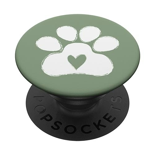 Dog Paw Print Heart PopSockets PopGrip: $13.47 Dog Paw Print Heart PopSockets PopGrip: $13.47