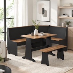 Merluxy Breakfast Nook Corner Dining Table Set for $262 + free shipping