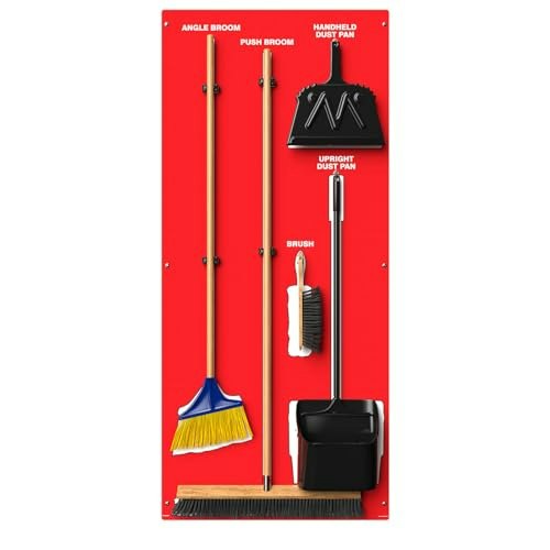 Clean & Sweep 68" x 30" Wall Mount Broom Holder Shadow Board: $440.01 Clean & Sweep 68" x 30" Wall Mount Broom Holder Shadow Board: $440.01