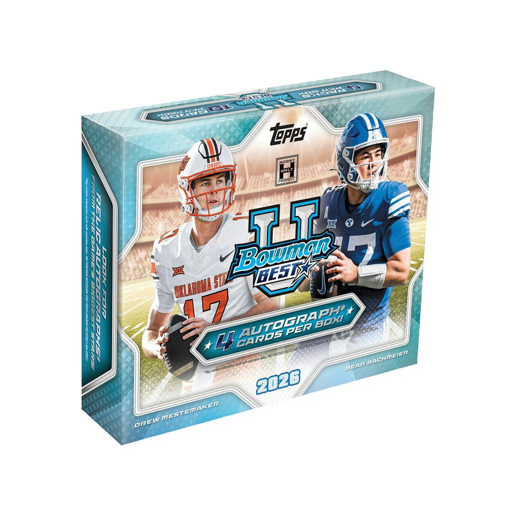 Topps 2026 Bowman U Best Football Factory Sealed Hobby Box: $260 App-Only