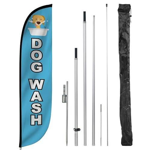 LookOurWay 12-Foot Dog Wash Feather Flag and Pole Kit: $55.39 LookOurWay 12-Foot Dog Wash Feather Flag and Pole Kit: $55.39