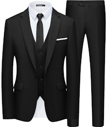 Men's Slim Fit One-Button 3-Piece Suit for $56 + free shipping