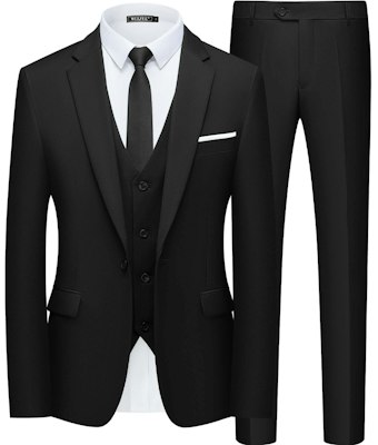 Men's Slim Fit One-Button 3-Piece Suit for $56 + free shipping