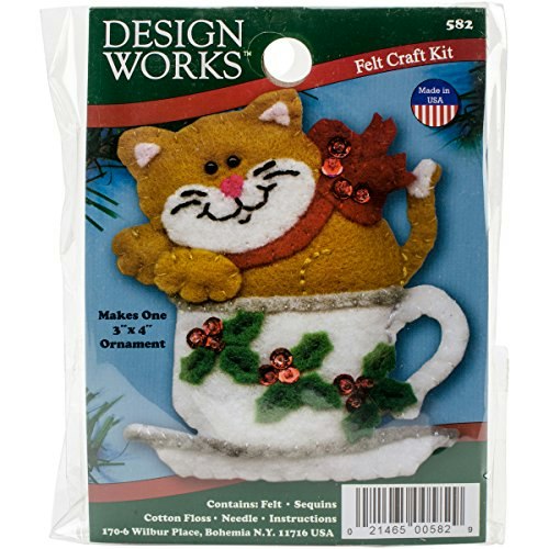 Design Works Crafts Teacup Cat Felt Ornament Kit: $5.99 Design Works Crafts Teacup Cat Felt Ornament Kit: $5.99