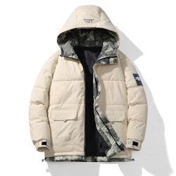 Men's Quilted Hooded Puffer Jacket for $29 + $9 shipping