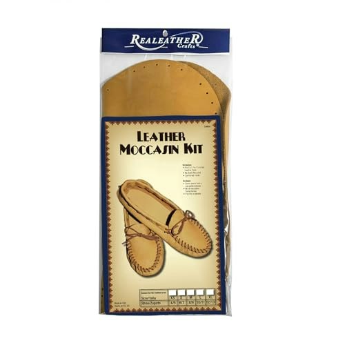 Realeather Adult Moccasin Leathercraft Kit Size 4-5: $22.56