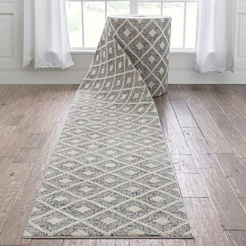 Well Woven Ainsley Grey Diamond Geometric Runner Rug: $228.26 Well Woven Ainsley Grey Diamond Geometric Runner Rug: $228.26