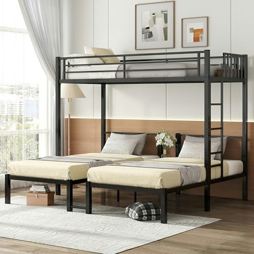 Bellemave Triple Twin Metal Bunk Bed: $206.99