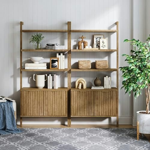 Nathan James Jasper 3-Shelf Solid Wood Boho Bookshelf 2-Pack: $575.99 Nathan James Jasper 3-Shelf Solid Wood Boho Bookshelf 2-Pack: $575.99