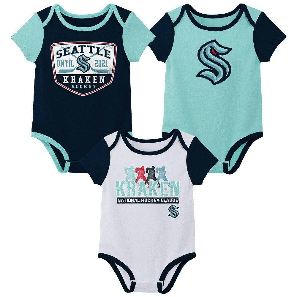 Seattle Kraken Infant Boys' Bodysuit 3-Pack: $29.99 Seattle Kraken Infant Boys' Bodysuit 3-Pack: $29.99