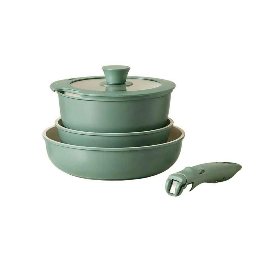 5-Piece Ceramic Nonstick Cookware Set with Removable Handle: $128.01 5-Piece Ceramic Nonstick Cookware Set with Removable Handle: $128.01