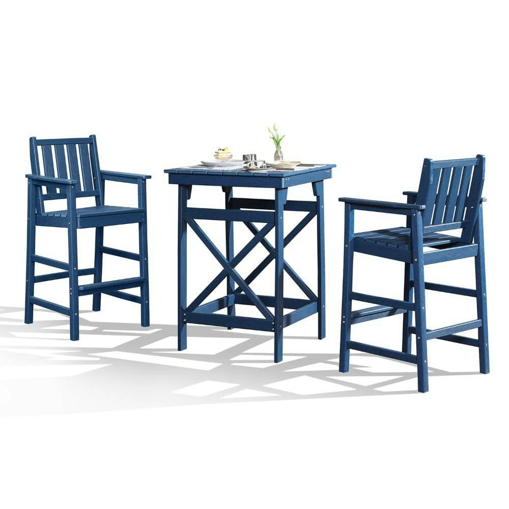 3-Piece All-Weather HDPE Adirondack Bar Set: $369