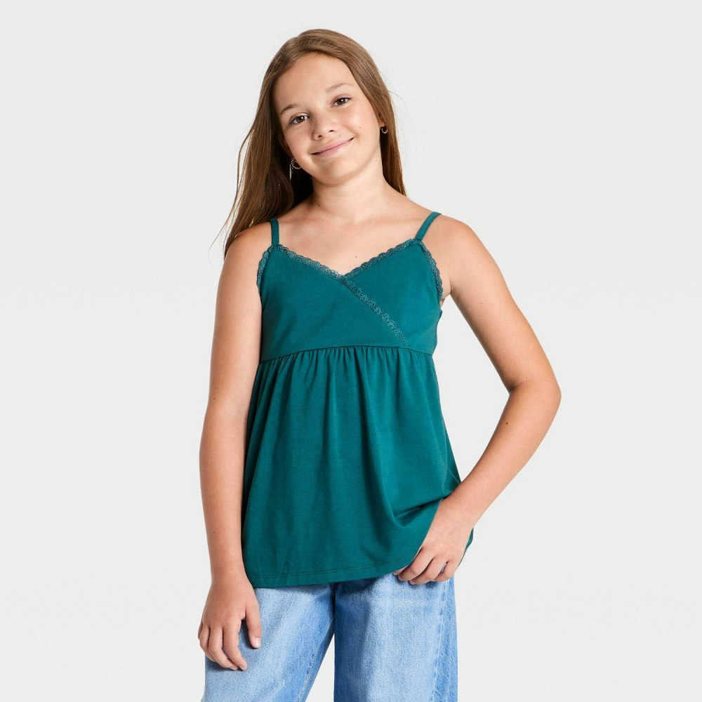 Art Class Girls' Lace Trim Knit Babydoll Tank Top: $10 Art Class Girls' Lace Trim Knit Babydoll Tank Top: $10