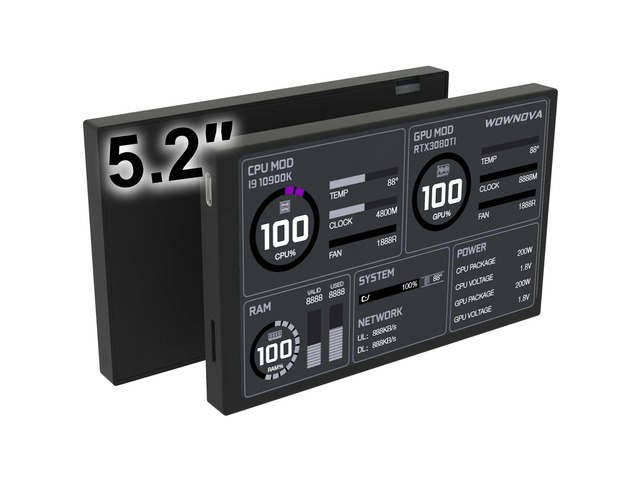 5.2-inch Customizable PC Case LCD Monitor: $107.99 5.2-inch Customizable PC Case LCD Monitor: $107.99