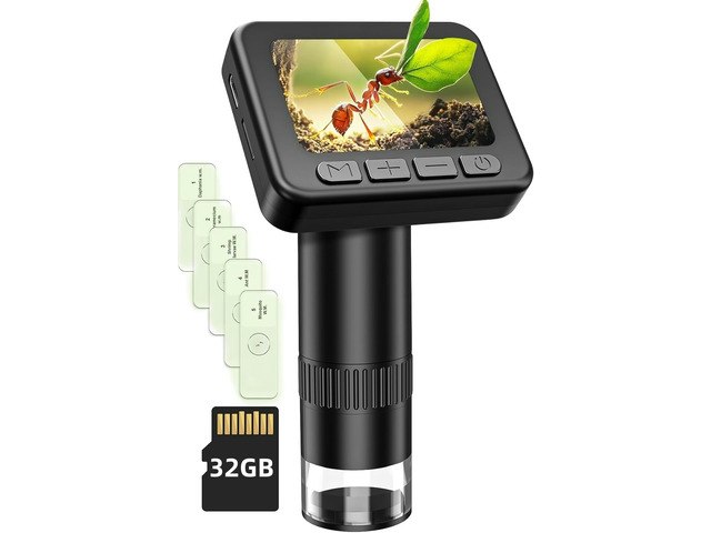 50X-1000X Digital Microscope for Kids with 2-inch Screen: $53.99