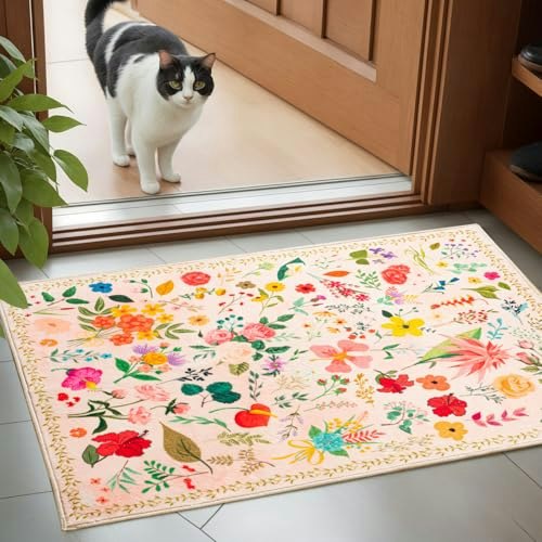 Boho Floral 2'x3' Area Rug: $8.59 Boho Floral 2'x3' Area Rug: $8.59