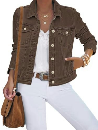 Luvamia Women's Plus Size Denim Jacket: $38.16
