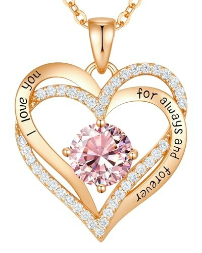CDE S925 Silver Heart Birthstone Necklace: $109.99