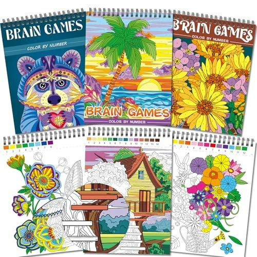 Kalysky Adult Color by Numbers Coloring Books 3-Pack: $16.99