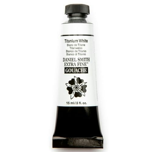 Daniel Smith Extra Fine Gouache 15ml Titanium White Tube: $14.63