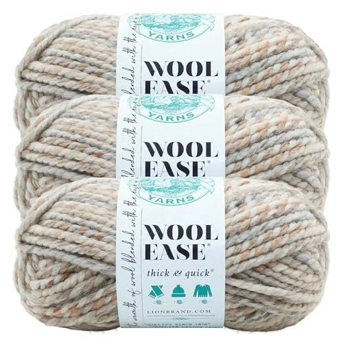 Lion Brand Wool-Ease Thick and Quick Yarn 3-Pack: $24.32