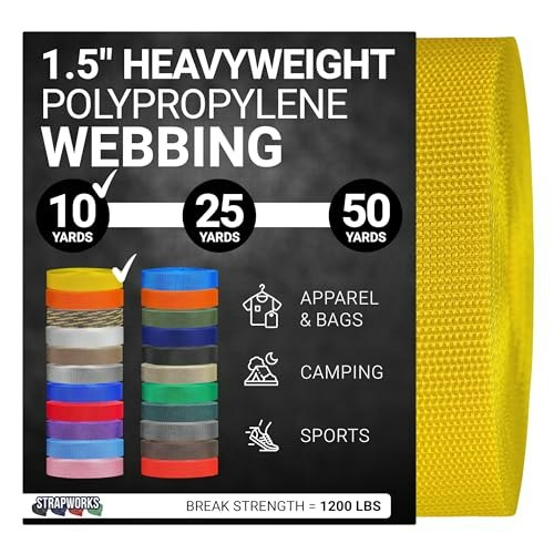 Strapworks 1.5-Inch x 10-Yard Heavyweight Polypropylene Webbing: $8.56