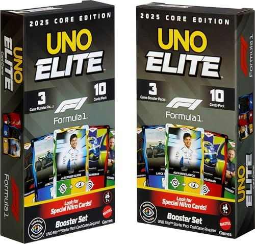 Mattel Games UNO Elite Formula 1 2025 Booster Set 2-Pack: $9.99 Mattel Games UNO Elite Formula 1 2025 Booster Set 2-Pack: $9.99