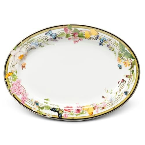 Abbott Collection 5.5" x 7.5" Butterfly Garden Bone China Oval Plate: $11.30 Abbott Collection 5.5" x 7.5" Butterfly Garden Bone China Oval Plate: $11.30