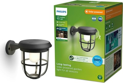 Philips Solar LED UltraEfficient Wall Lantern for $18 + free shipping w/ Prime
