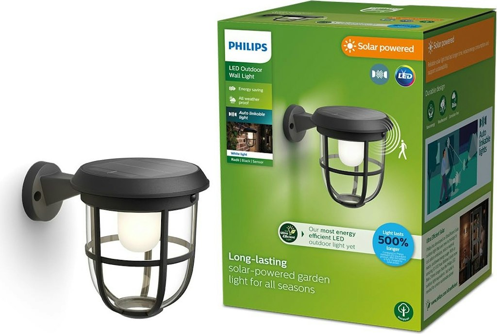 Philips Solar LED UltraEfficient Wall Lantern: $18