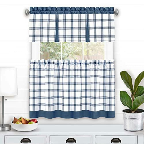 Tate Tier and Valance Curtain Set 58 x 36-inch: $15.81