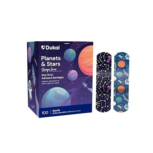 Dukal Planets & Stars Adhesive Bandages 100-Pack: $9.67