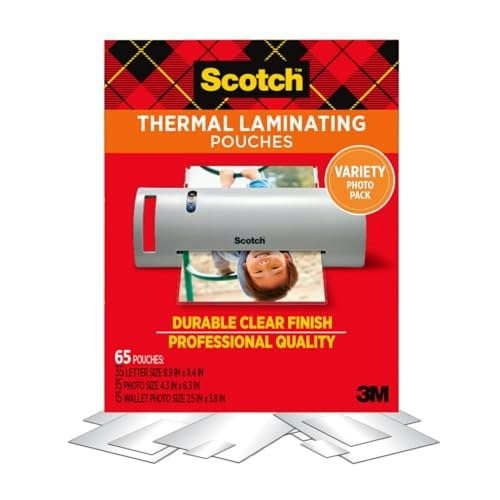 Scotch Thermal Laminating Pouches Variety Pack: $12.92 Scotch Thermal Laminating Pouches Variety Pack: $12.92