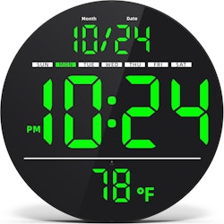 8" LED Digital Wall Clock for $18 + free shipping w/ Prime