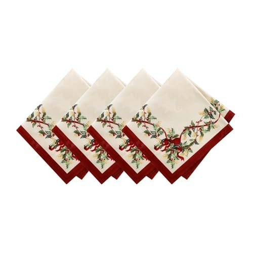 Elrene Home Fashions Villeroy & Boch Winter Bows & Garland Cloth Napkins 4-Pack: $21.58 Elrene Home Fashions Villeroy & Boch Winter Bows & Garland Cloth Napkins 4-Pack: $21.58