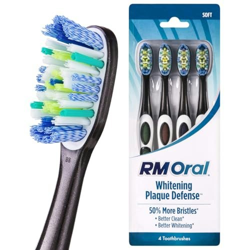 RM Oral Whitening Plaque Defense Toothbrush 4-Pack: $6.12