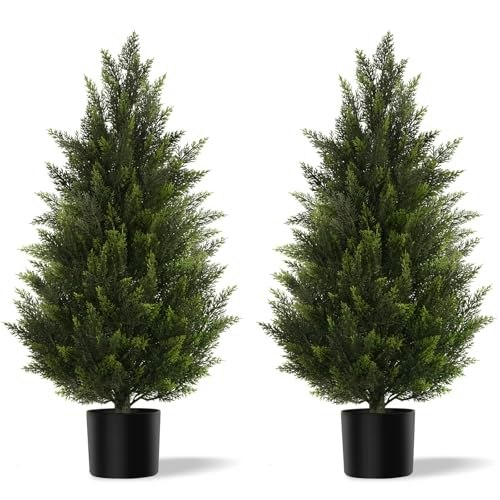 Vitalismo 3-Foot Artificial Cedar Topiary Trees 2-Pack: $41.99